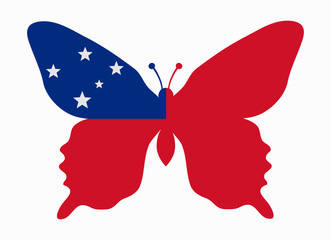 samoa flag butterfly