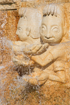 Tel Aviv - modern Zodiac Fountain on Kedumim Square in Jaffa