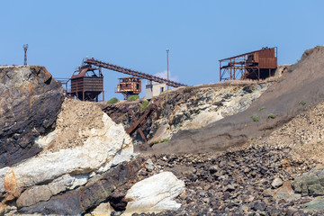 old mine on the rocks