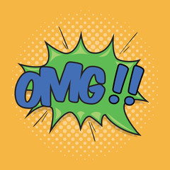 OMG! Wording Sound Effect for Comic Speech Bubble