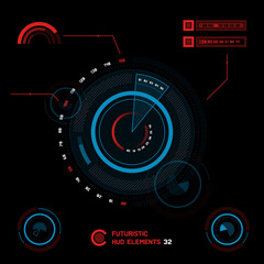 Fototapeta premium Futuristic touch screen user interface HUD