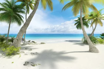 Deurstickers Tropisch strand Leeg tropisch strand