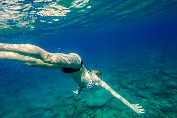 Female snorkeling