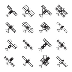 satellite icon set