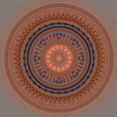 Abstract fractal round figure