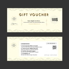 Gift Voucher Elegant design coupon Template background