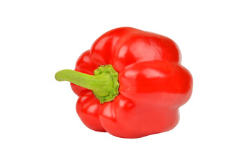 Red bell pepper, isolated on white background