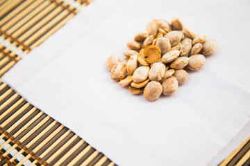 Sacha-Inchi peanut, brown seeds called sacha-Inchi