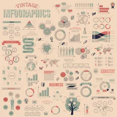 Set of vintage infographics design elements © Ildogesto