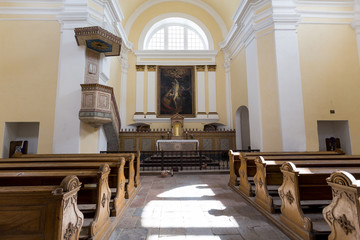 interier of St. Sebastiano's chapel, Mikulov, Czech republic