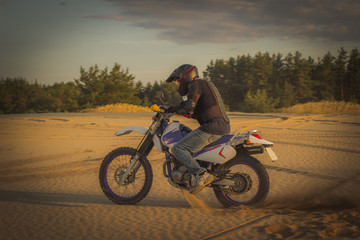 Fototapeta premium Wyścigi motocyklowe Enduro.