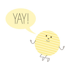 Jumping chips with speech bubble