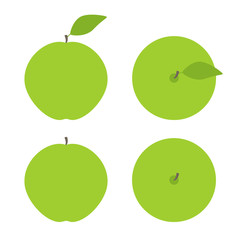 Set of green apples