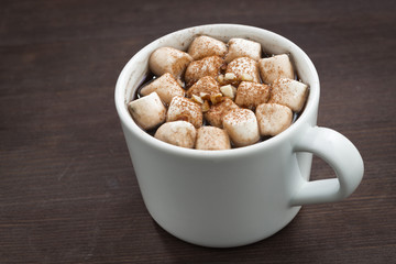 cup of cocoa with marshmallows