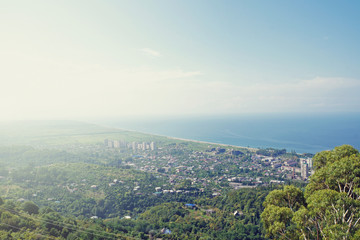 View from Mamdzyshkh's mountain on the city of Gagra