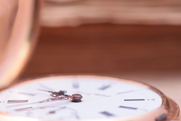 Vintage pocket watch closeup