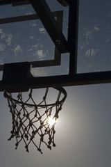 Fototapeta na wymiar basketball hoop and court