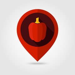 Pepper flat mapping pin icon