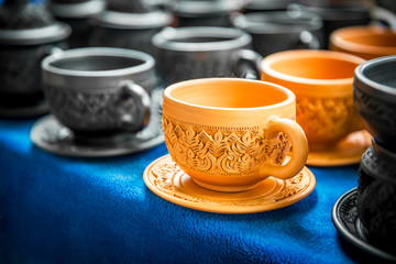 Pottery coffee cup