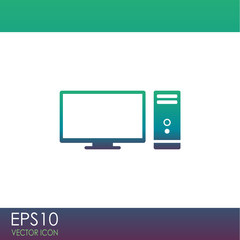 Computer vector icon.