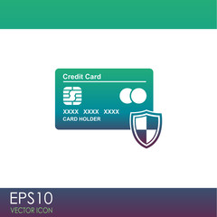 Credit Card vector Icon.