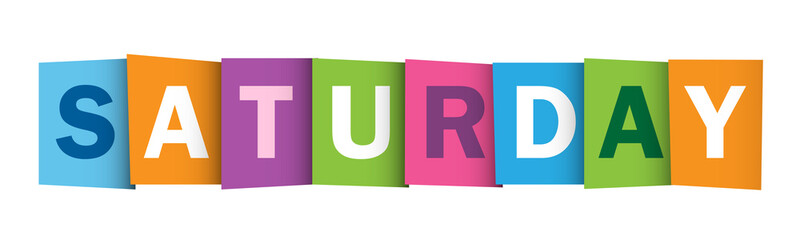 DAYS OF THE WEEK Vector Letter Icons (SATURDAY)