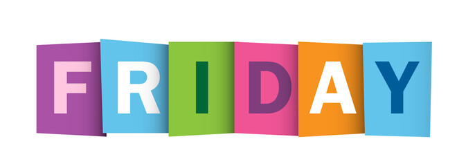 DAYS OF THE WEEK Vector Letter Icons (FRIDAY)