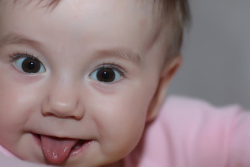 Portrait of a playful child