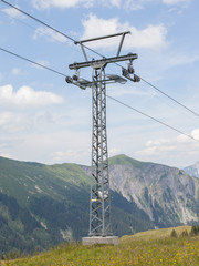 Pole of a ski lift