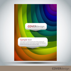 Fototapeta premium Vector brochure, flyer, cover design template. Can be used as concept for your graphic design. Proportionally for A4 size