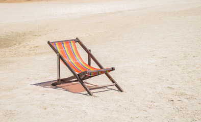 folding chair on the beach