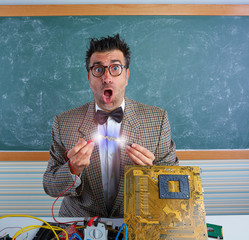 Nerd electronics technician short circuit lightning
