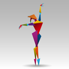 tańcząca kobieta wektor - obrazy, fototapety, plakaty