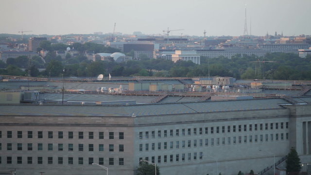 Closeup of the Pentagon building in Washington DC, USA.