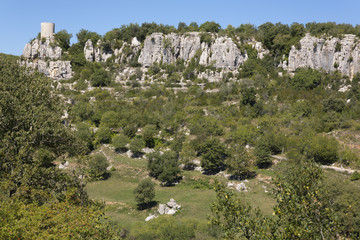 Fototapeta na wymiar Landschaft bei Balazuc, Frankreich (Ardeche)