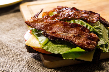 Sandwich with bacon