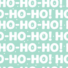 New year seamless pattern. Ho-ho-ho!