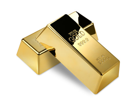 金塊／二本の1000gのゴールドバー