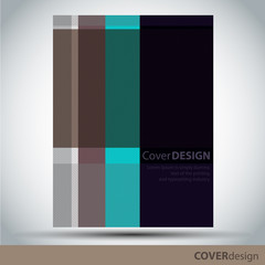 Vector brochure, flyer, cover design template. Can be used as concept for your graphic design. Proportionally for A4 size