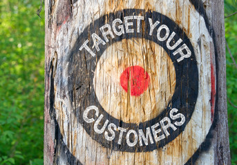 Target your Customers - Marketing and Sales Concept