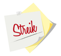 Post it | Notizzettel | Streik