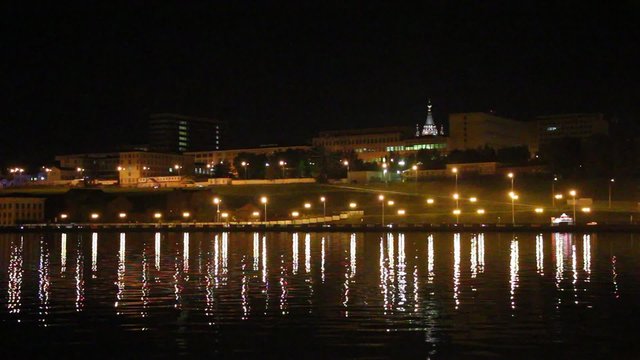 Reflection in water, the pier in Izhevsk