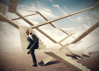 Endless stairs of business