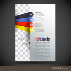 Vector brochure, flyer, cover design template. Can be used as concept for your graphic design. Proportionally for A4 size

