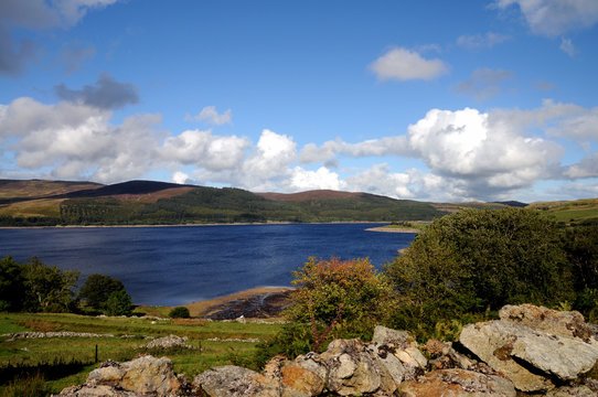 Llyn Celyn Reservoir in Snowdonia