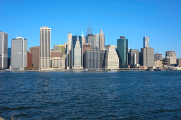 Obraz premium Lower Manhattan skyline view from Brooklyn