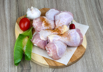 Raw chicken legs