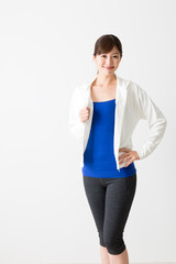 portrait of sporty asian woman 