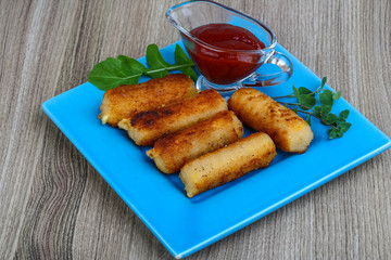 Fry cheese sticks