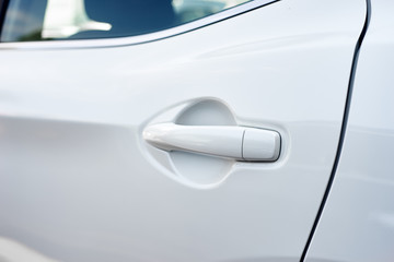 door handle of the car